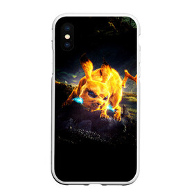 Чехол для iPhone XS Max матовый с принтом Пикачу в Тюмени, Силикон | Область печати: задняя сторона чехла, без боковых панелей | ash | pokemon | пикачу | покебол | покемон | эш