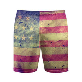 Мужские шорты 3D спортивные с принтом Америка в Тюмени,  |  | grunge | америка | сша | флаг