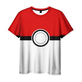 Мужская футболка 3D с принтом Покеболл 4 в Тюмени, 100% полиэфир | прямой крой, круглый вырез горловины, длина до линии бедер | pokemon | pokemon go | покемон | покемон го