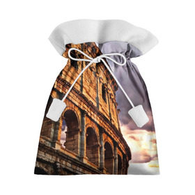 Подарочный 3D мешок с принтом Колизей в Тюмени, 100% полиэстер | Размер: 29*39 см | Тематика изображения на принте: архитектура | италия | колизей | отпуск | путешествие | развалины | туризм | турист