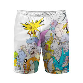 Мужские шорты 3D спортивные с принтом Покемоны в Тюмени,  |  | pokemon | pokemons | го | покемон | покемон го | покемон гоу | покемоны