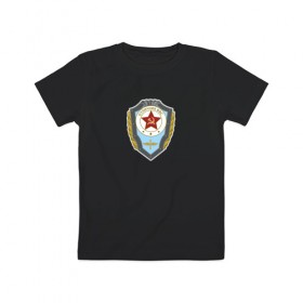 Детская футболка хлопок с принтом Отличник ВВС в Тюмени, 100% хлопок | круглый вырез горловины, полуприлегающий силуэт, длина до линии бедер | 
