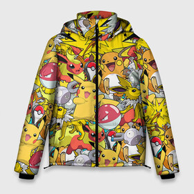 Мужская зимняя куртка 3D с принтом Pokemon 5 в Тюмени, верх — 100% полиэстер; подкладка — 100% полиэстер; утеплитель — 100% полиэстер | длина ниже бедра, свободный силуэт Оверсайз. Есть воротник-стойка, отстегивающийся капюшон и ветрозащитная планка. 

Боковые карманы с листочкой на кнопках и внутренний карман на молнии. | go | pokemon | pokemons | го | гоу | зщлуьщт пщ | покемон | покемоны