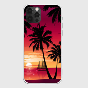 Чехол для iPhone 12 Pro Max с принтом Пальмы в Тюмени, Силикон |  | лето | море | пальмы