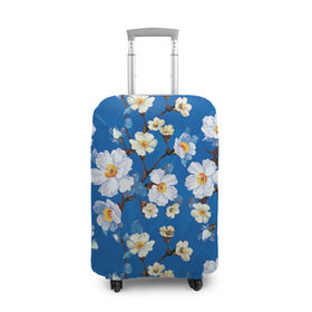 Чехол для чемодана 3D с принтом Цветы ретро 5 в Тюмени, 86% полиэфир, 14% спандекс | двустороннее нанесение принта, прорези для ручек и колес |   | винтаж | прованс | роза | роспись | узор | цветок | цветы
