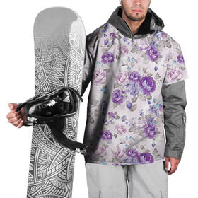 Накидка на куртку 3D с принтом Цветы ретро 2 в Тюмени, 100% полиэстер |  | Тематика изображения на принте:   | винтаж | прованс | роза | роспись | узор | цветок | цветы