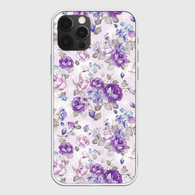 Чехол для iPhone 12 Pro Max с принтом Цветы ретро 2 в Тюмени, Силикон |  | Тематика изображения на принте:   | винтаж | прованс | роза | роспись | узор | цветок | цветы