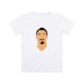 Детская футболка хлопок с принтом Zlatan Ibrahimovic в Тюмени, 100% хлопок | круглый вырез горловины, полуприлегающий силуэт, длина до линии бедер | Тематика изображения на принте: златан ибрагимович