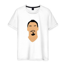 Мужская футболка хлопок с принтом Zlatan Ibrahimovic в Тюмени, 100% хлопок | прямой крой, круглый вырез горловины, длина до линии бедер, слегка спущенное плечо. | златан ибрагимович