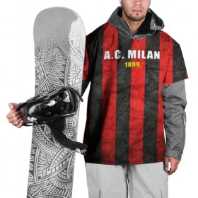 Накидка на куртку 3D с принтом A.C. Milan в Тюмени, 100% полиэстер |  | Тематика изображения на принте: болельщик | италия | клуб | милан | фанат | футбол | футболист