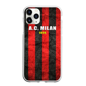 Чехол для iPhone 11 Pro матовый с принтом A C Milan в Тюмени, Силикон |  | болельщик | италия | клуб | милан | фанат | футбол | футболист