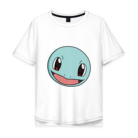 Мужская футболка хлопок Oversize с принтом Squirtle в Тюмени, 100% хлопок | свободный крой, круглый ворот, “спинка” длиннее передней части | pokemon | pokemongo | squirtle | покемон | покемонго | покемоны | сквиртл