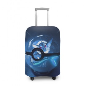 Чехол для чемодана 3D с принтом Покеболл в Тюмени, 86% полиэфир, 14% спандекс | двустороннее нанесение принта, прорези для ручек и колес | игра