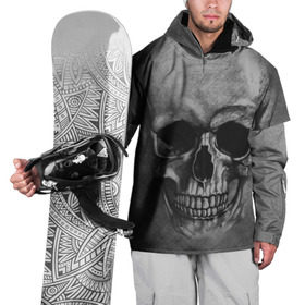 Накидка на куртку 3D с принтом Череп в Тюмени, 100% полиэстер |  | Тематика изображения на принте: skelet | skull | кости | мертвец | серый | скелет | череп