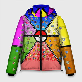 Мужская зимняя куртка 3D с принтом Собери их всех! в Тюмени, верх — 100% полиэстер; подкладка — 100% полиэстер; утеплитель — 100% полиэстер | длина ниже бедра, свободный силуэт Оверсайз. Есть воротник-стойка, отстегивающийся капюшон и ветрозащитная планка. 

Боковые карманы с листочкой на кнопках и внутренний карман на молнии. | pokemon go