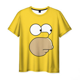 Мужская футболка 3D с принтом Гомер Симпсон в Тюмени, 100% полиэфир | прямой крой, круглый вырез горловины, длина до линии бедер | simpsons | гомер | симпсон | симпсоны