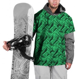 Накидка на куртку 3D с принтом Металл с тиснением зеленый в Тюмени, 100% полиэстер |  | 
