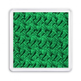 Магнит 55*55 с принтом Металл с тиснением зеленый в Тюмени, Пластик | Размер: 65*65 мм; Размер печати: 55*55 мм | 