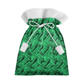 Подарочный 3D мешок с принтом Металл с тиснением зеленый в Тюмени, 100% полиэстер | Размер: 29*39 см | 