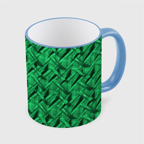Кружка 3D с принтом Металл с тиснением зеленый в Тюмени, керамика | ёмкость 330 мл | Тематика изображения на принте: 