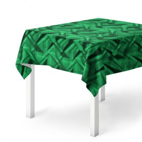 Скатерть 3D с принтом Металл с тиснением зеленый в Тюмени, 100% полиэстер (ткань не мнется и не растягивается) | Размер: 150*150 см | 
