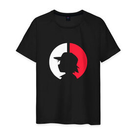 Мужская футболка хлопок с принтом Ловец покемонов в Тюмени, 100% хлопок | прямой крой, круглый вырез горловины, длина до линии бедер, слегка спущенное плечо. | pokemon | ловец | ловушка | покемоны