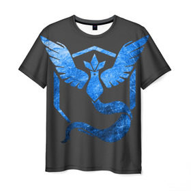Мужская футболка 3D с принтом Blue в Тюмени, 100% полиэфир | прямой крой, круглый вырез горловины, длина до линии бедер | bulbasaur | pikachu | pokemon | squirtle | бальбазар | пикачу | покемон | сквиртл