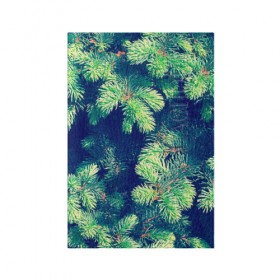 Обложка для паспорта матовая кожа с принтом Ёлочка в Тюмени, натуральная матовая кожа | размер 19,3 х 13,7 см; прозрачные пластиковые крепления | Тематика изображения на принте: елка | ель | зеленый | пихтовые | природа | свежесть | хвоя
