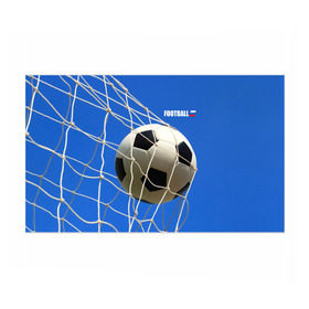 Бумага для упаковки 3D с принтом Футбол в Тюмени, пластик и полированная сталь | круглая форма, металлическое крепление в виде кольца | Тематика изображения на принте: ball | flag | gate | goal | net | russia | sky | soccer | ворота | гол | мяч | небо | россия | сетка | триколор | футбол | футбольный мяч