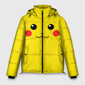 Мужская зимняя куртка 3D с принтом Happy Pikachu в Тюмени, верх — 100% полиэстер; подкладка — 100% полиэстер; утеплитель — 100% полиэстер | длина ниже бедра, свободный силуэт Оверсайз. Есть воротник-стойка, отстегивающийся капюшон и ветрозащитная планка. 

Боковые карманы с листочкой на кнопках и внутренний карман на молнии. | Тематика изображения на принте: 
