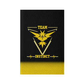 Обложка для паспорта матовая кожа с принтом Team Instinct в Тюмени, натуральная матовая кожа | размер 19,3 х 13,7 см; прозрачные пластиковые крепления | go | instinct | pokemon | team | покемон