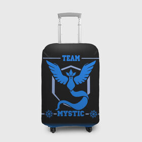 Чехол для чемодана 3D с принтом Team Mystic в Тюмени, 86% полиэфир, 14% спандекс | двустороннее нанесение принта, прорези для ручек и колес | go | mystic | pokemon | team | покемон
