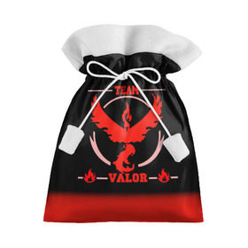 Подарочный 3D мешок с принтом Team Valor в Тюмени, 100% полиэстер | Размер: 29*39 см | go | pokemon | team | valor | покемон