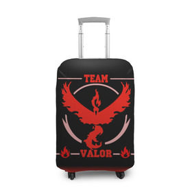 Чехол для чемодана 3D с принтом Team Valor в Тюмени, 86% полиэфир, 14% спандекс | двустороннее нанесение принта, прорези для ручек и колес | go | pokemon | team | valor | покемон