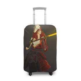 Чехол для чемодана 3D с принтом Redhead в Тюмени, 86% полиэфир, 14% спандекс | двустороннее нанесение принта, прорези для ручек и колес | dota | dota 2 | juggernaut | джагернаут | дота | дотан | раки