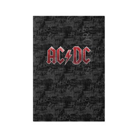 Обложка для паспорта матовая кожа с принтом AC/DC в Тюмени, натуральная матовая кожа | размер 19,3 х 13,7 см; прозрачные пластиковые крепления | ac dc | acdc | rock | ангус янг | рок