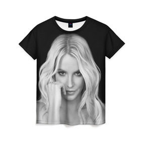 Женская футболка 3D с принтом Бритни Спирс в Тюмени, 100% полиэфир ( синтетическое хлопкоподобное полотно) | прямой крой, круглый вырез горловины, длина до линии бедер | britney spears | звезда | знаменитость | музыка | певица