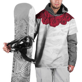 Накидка на куртку 3D с принтом Roses White в Тюмени, 100% полиэстер |  | Тематика изображения на принте: розы цветы swag тренд мода клубная
