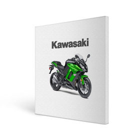 Холст квадратный с принтом Kawasaky Ninja 1000 в Тюмени, 100% ПВХ |  | kawasaky