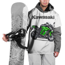 Накидка на куртку 3D с принтом Kawasaky Ninja 1000 в Тюмени, 100% полиэстер |  | Тематика изображения на принте: kawasaky
