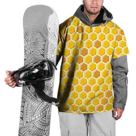 Накидка на куртку 3D с принтом Медовые соты в Тюмени, 100% полиэстер |  | арт | еда | мед | пчелы | соты