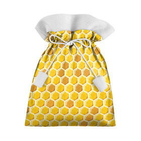 Подарочный 3D мешок с принтом Медовые соты в Тюмени, 100% полиэстер | Размер: 29*39 см | арт | еда | мед | пчелы | соты