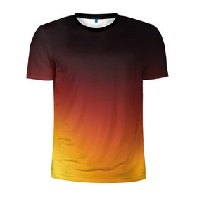Мужская футболка 3D спортивная с принтом Градиент в Тюмени, 100% полиэстер с улучшенными характеристиками | приталенный силуэт, круглая горловина, широкие плечи, сужается к линии бедра | коричневый