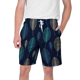 Мужские шорты 3D с принтом Листья в Тюмени,  полиэстер 100% | прямой крой, два кармана без застежек по бокам. Мягкая трикотажная резинка на поясе, внутри которой широкие завязки. Длина чуть выше колен | Тематика изображения на принте: 