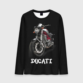 Мужской лонгслив 3D с принтом Ducati в Тюмени, 100% полиэстер | длинные рукава, круглый вырез горловины, полуприлегающий силуэт | Тематика изображения на принте: ducati | дукати | мото | мотогонки | мотоспорт | мотоцикл