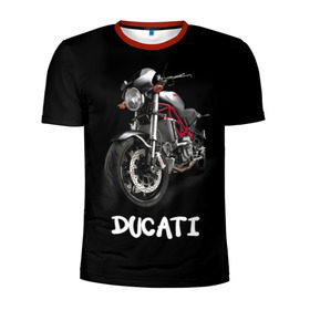 Мужская футболка 3D спортивная с принтом Ducati в Тюмени, 100% полиэстер с улучшенными характеристиками | приталенный силуэт, круглая горловина, широкие плечи, сужается к линии бедра | ducati | дукати | мото | мотогонки | мотоспорт | мотоцикл
