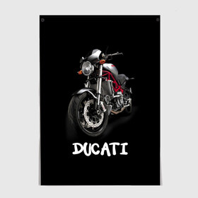 Постер с принтом Ducati в Тюмени, 100% бумага
 | бумага, плотность 150 мг. Матовая, но за счет высокого коэффициента гладкости имеет небольшой блеск и дает на свету блики, но в отличии от глянцевой бумаги не покрыта лаком | ducati | дукати | мото | мотогонки | мотоспорт | мотоцикл