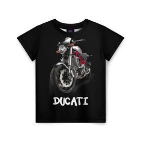 Детская футболка 3D с принтом Ducati в Тюмени, 100% гипоаллергенный полиэфир | прямой крой, круглый вырез горловины, длина до линии бедер, чуть спущенное плечо, ткань немного тянется | ducati | дукати | мото | мотогонки | мотоспорт | мотоцикл