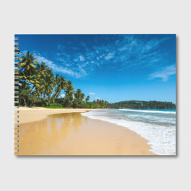 Альбом для рисования с принтом Шикарный пляж в Тюмени, 100% бумага
 | матовая бумага, плотность 200 мг. | вода | голубое небо | жара | загар | зной | каникулы | купание | море | океан | отдых | отпуск | пальмы | песок | приключение | путешествие | туризм