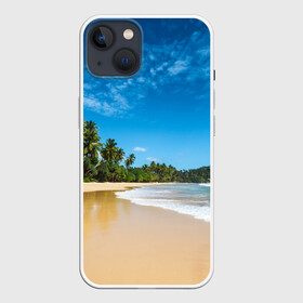 Чехол для iPhone 13 с принтом Шикарный пляж в Тюмени,  |  | вода | голубое небо | жара | загар | зной | каникулы | купание | море | океан | отдых | отпуск | пальмы | песок | приключение | путешествие | туризм